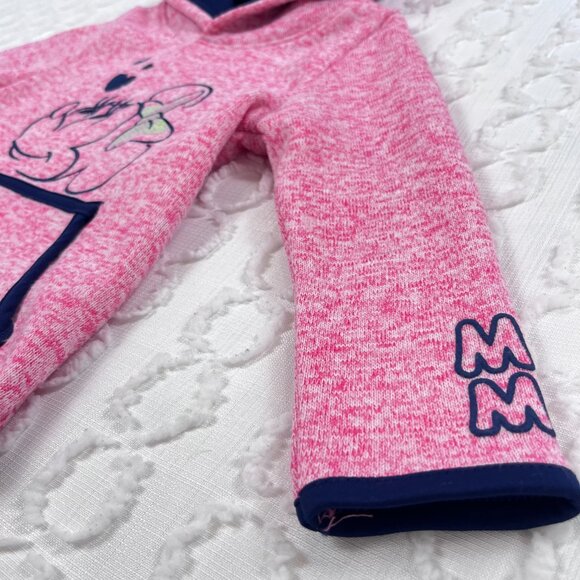 Disney Minnie Mouse Pink Pullover Hoodie Girls Size 3T - Picture 3 of 5